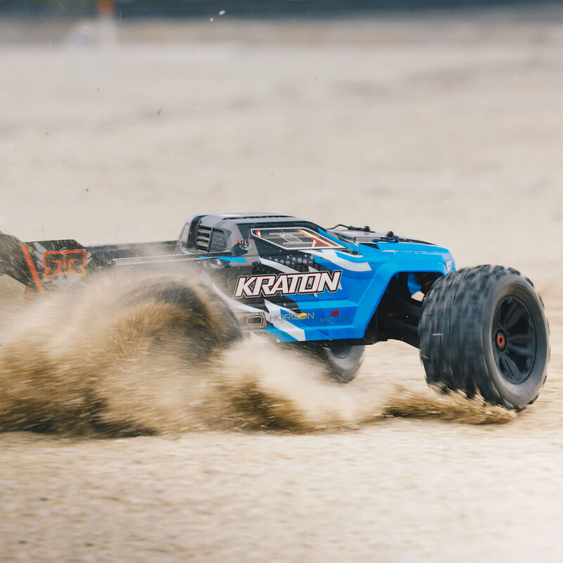 ARRMA 1/8 KRATON 6S V5 4WD BLX Speed Monster Truck with Spektrum Firma RTR, Blue