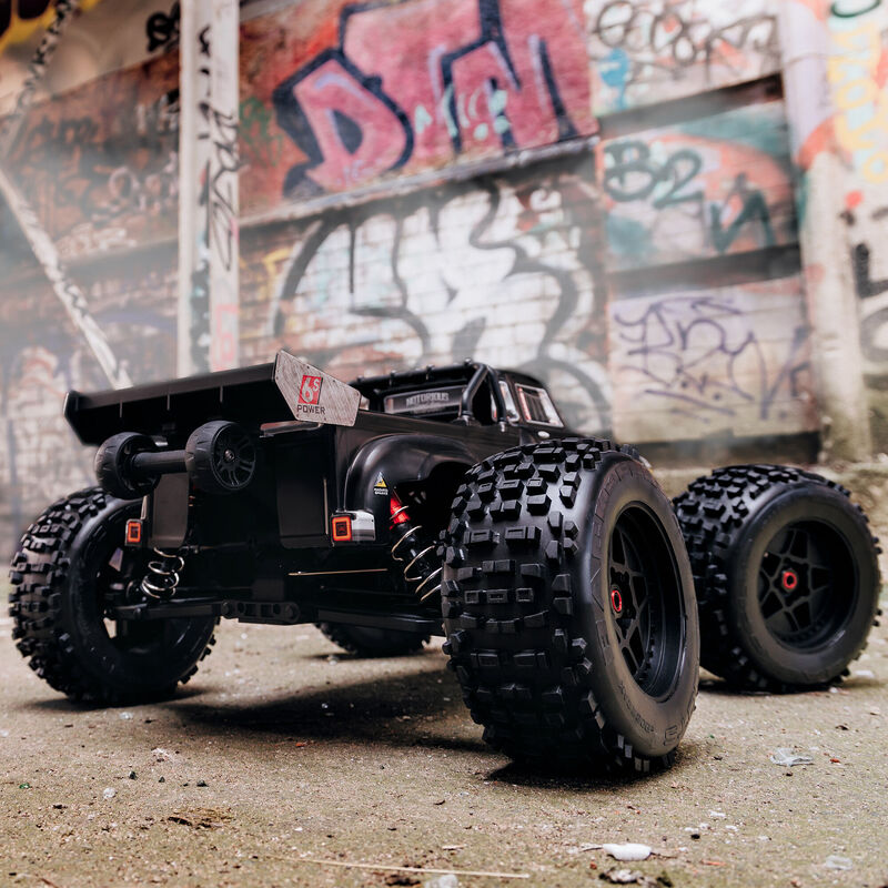 ARRMA 1/8 NOTORIOUS 6S V5 4WD BLX Stunt Truck with Spektrum Firma RTR, Black