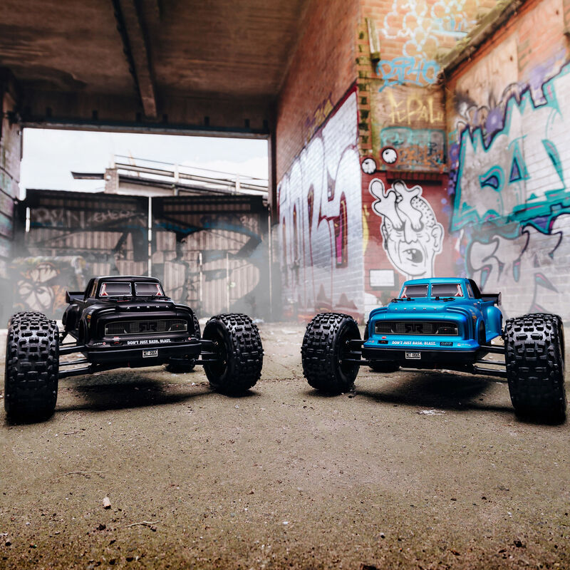 ARRMA 1/8 NOTORIOUS 6S V5 4WD BLX Stunt Truck with Spektrum Firma RTR, Black