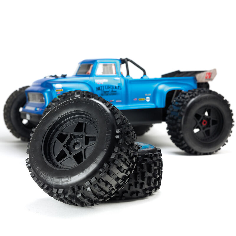 ARRMA 1/8 NOTORIOUS 6S V5 4WD BLX Stunt Truck with Spektrum Firma RTR, Blue