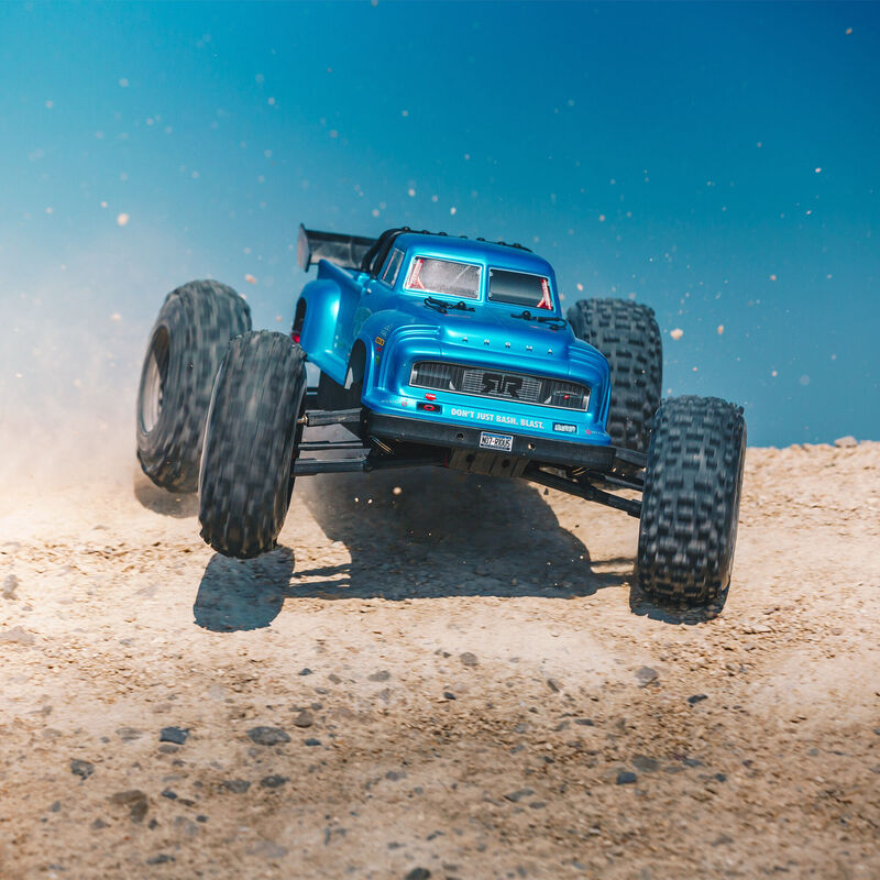 ARRMA 1/8 NOTORIOUS 6S V5 4WD BLX Stunt Truck with Spektrum Firma RTR, Blue