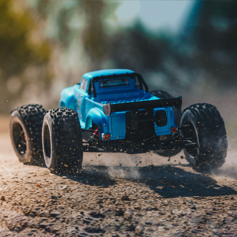 ARRMA 1/8 NOTORIOUS 6S V5 4WD BLX Stunt Truck with Spektrum Firma RTR, Blue