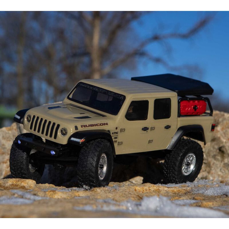 Axial Racing 1/24 SCX24 Jeep JT Gladiator 4WD Rock Crawler Brushed RTR, Beige