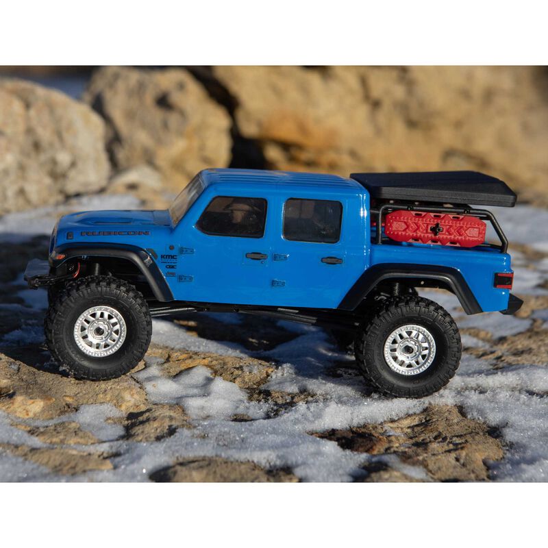 Axial Racing 1/24 SCX24 Jeep JT Gladiator 4WD Rock Crawler Brushed RTR, Blue