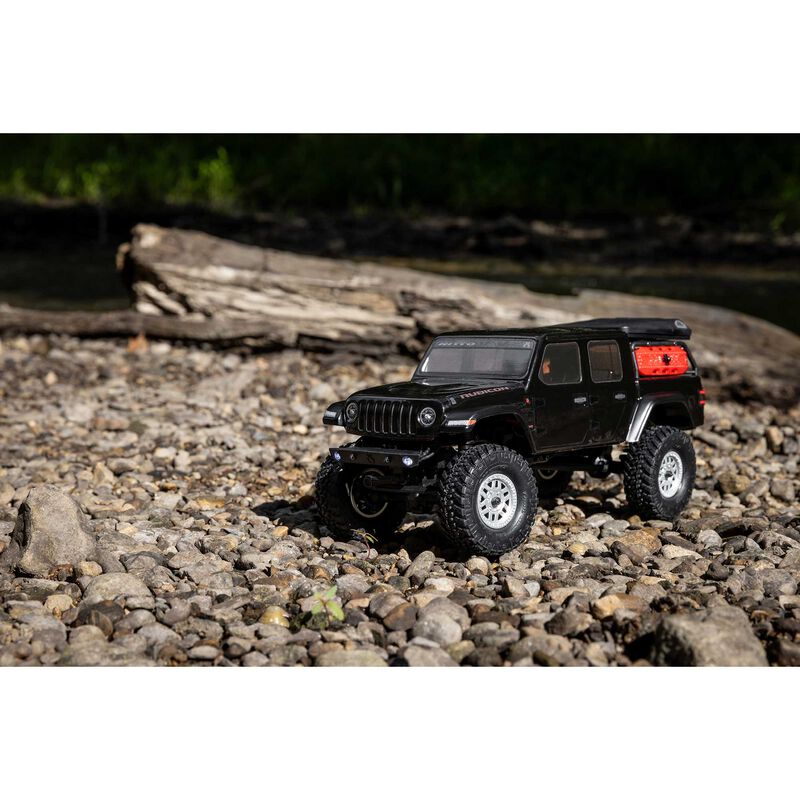 Axial 1/24 SCX24 Jeep JT Gladiator 4WD Rock Crawler Brushed RTR, Black