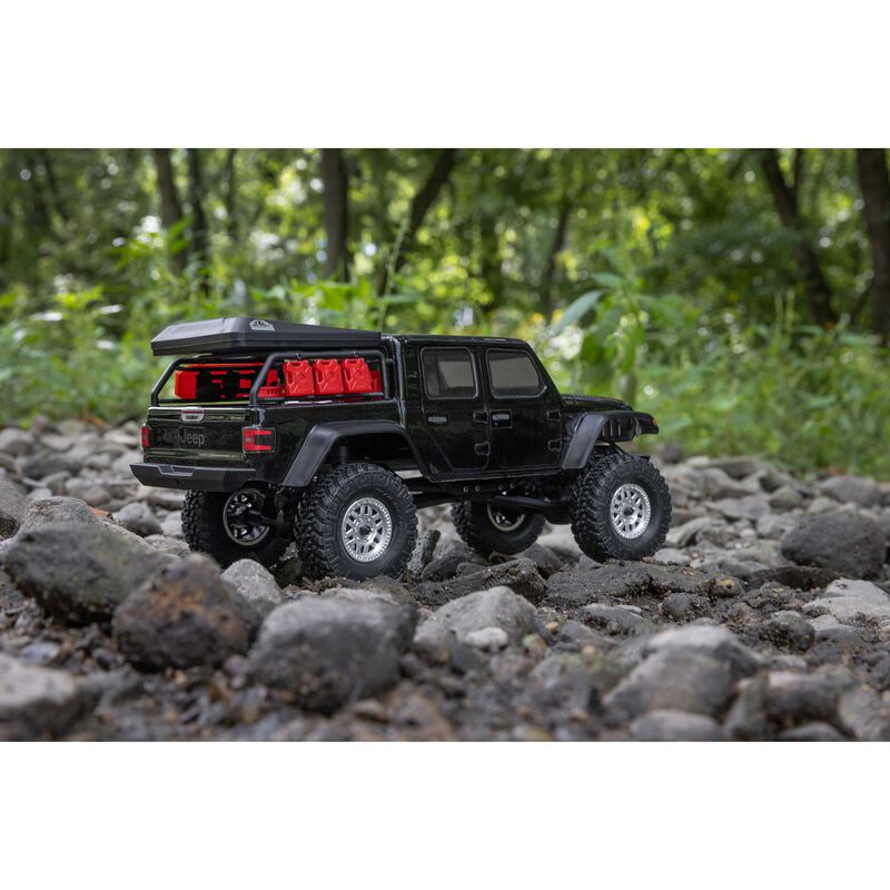 Axial 1/24 SCX24 Jeep JT Gladiator 4WD Rock Crawler Brushed RTR, Black