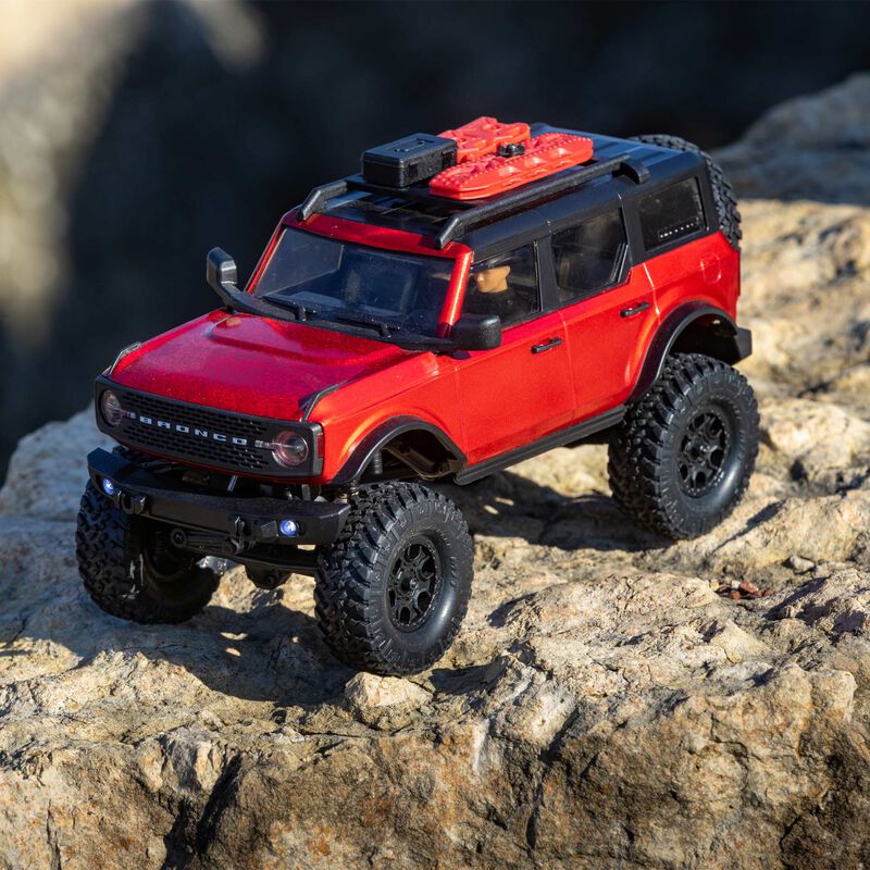 Axial 1/24 SCX24 2021 Ford Bronco 4WD Truck Brushed RTR, Red