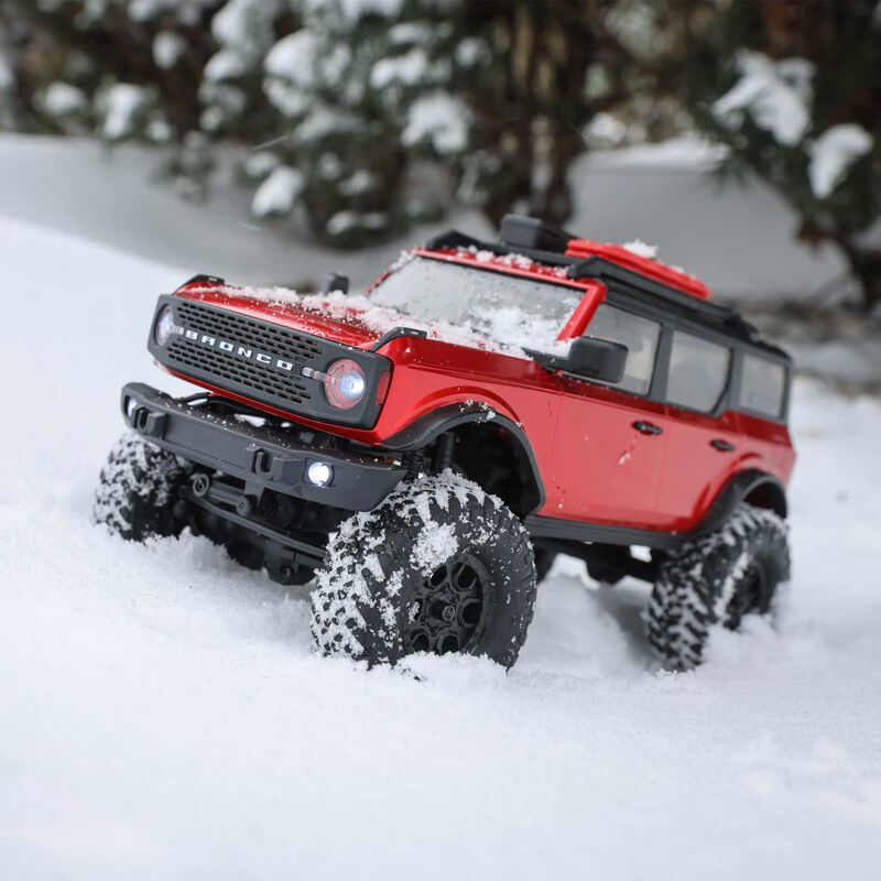 Axial 1/24 SCX24 2021 Ford Bronco 4WD Truck Brushed RTR, Red