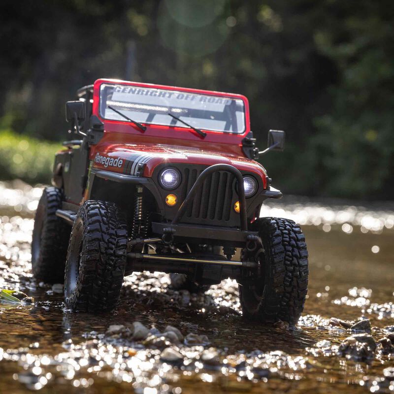 AXIAL 1/10 SCX10 III Jeep CJ-7 4WD Brushed RTR, Red