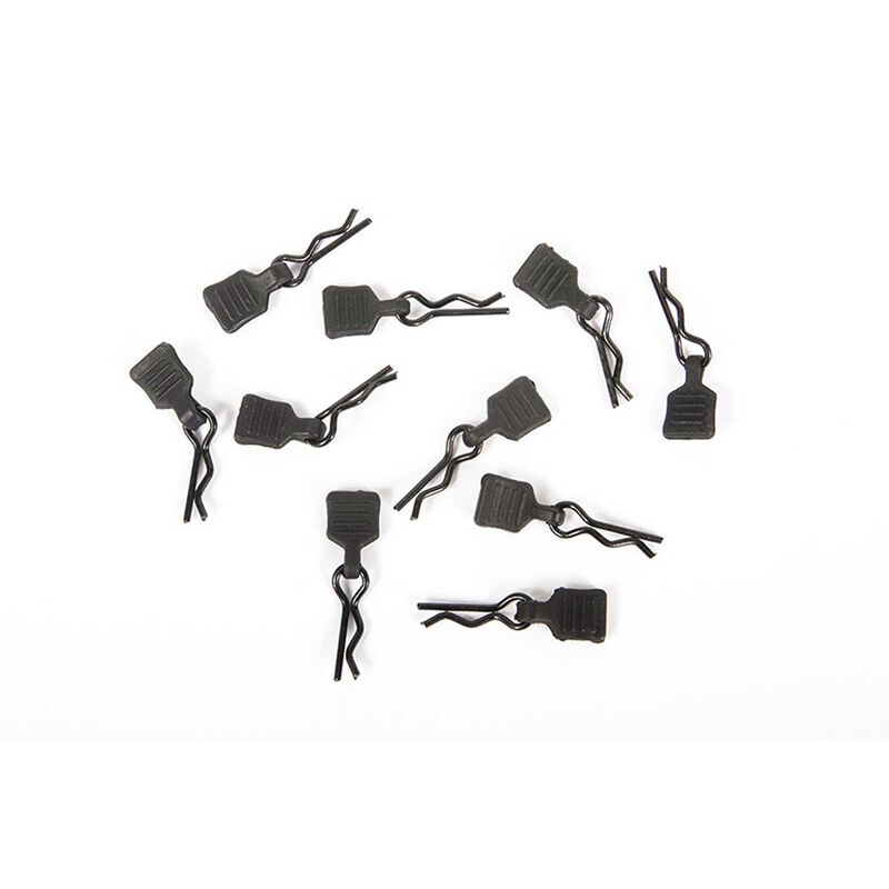 AXIAL 3mm Body Clip with Tab, Black (10)