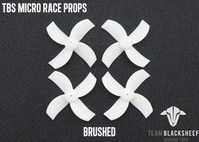 TBS MICRO RACE PROPS <b>(WHITE) (0.75MM HUB)</b>