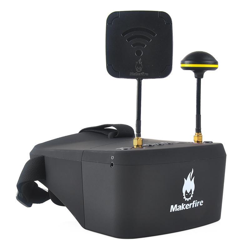 Makerfire EV800D HD FPV Goggles 5.8G 40CH 5 Inch 1280x720 HD Video Headset Built-in DVR with 3.7V 2000mAh Battery for FPV Quadcopter