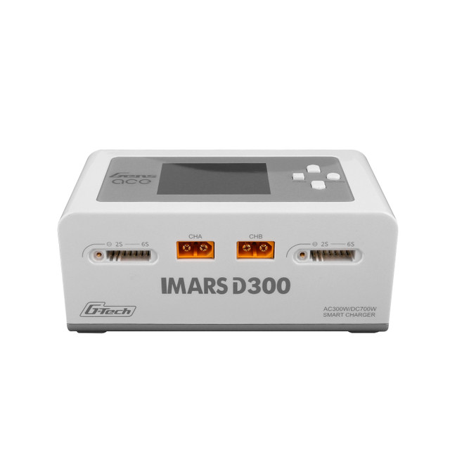 Gens Ace IMARS D300 G-Tech Channel AC/DC 300W/700W RC Battery Charger-US White