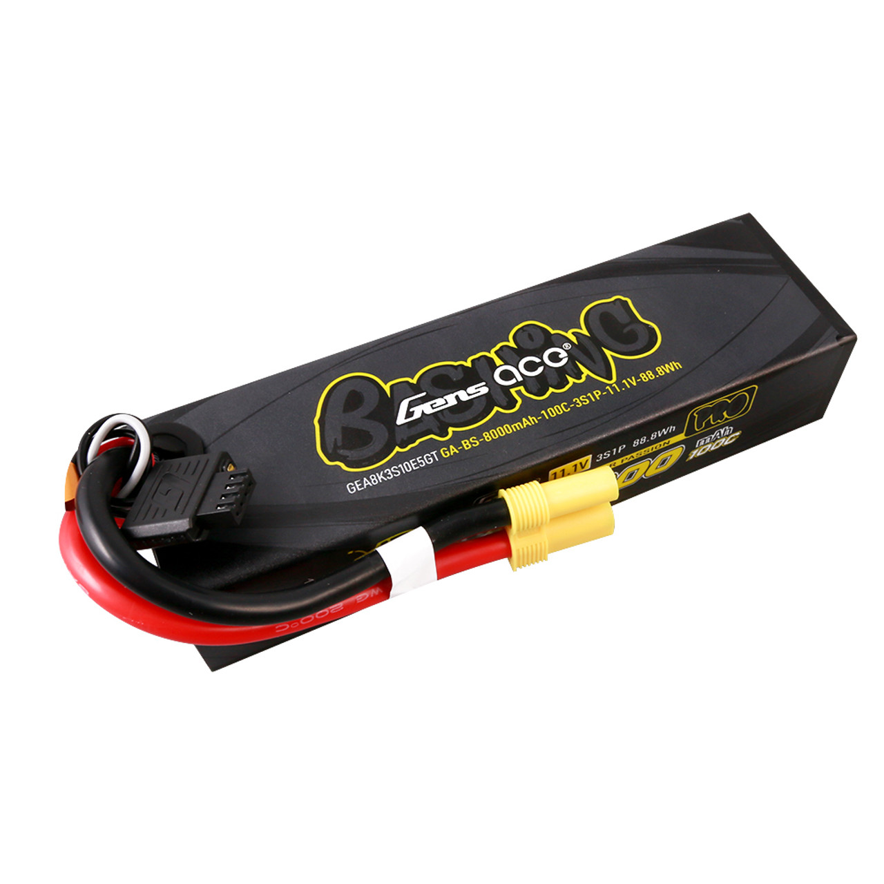 Gens Ace Bashing Pro 11.1V 100C 3S 8000mah G-Tech Lipo Battery Pack With EC5 Plug For Arrma