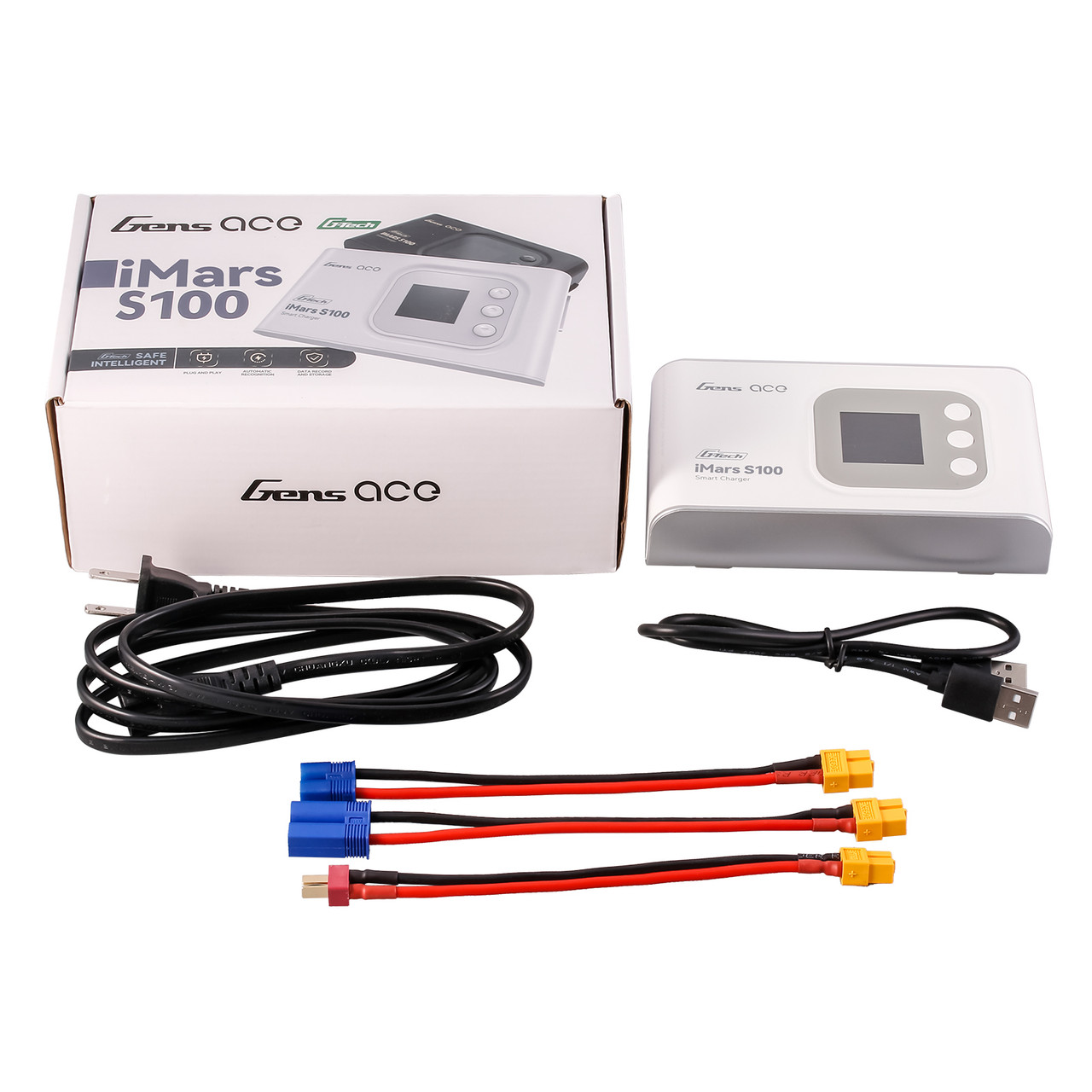 Gens Ace IMars S100 G-Tech AC Balance RC Battery Smart Charger-White