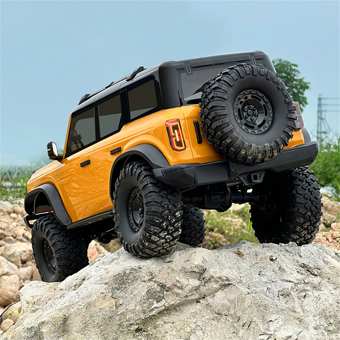 HB R1001 1/10 Scale RC Car 4WD Off-Road Rock Crawler with LED Light RTR - Yellow