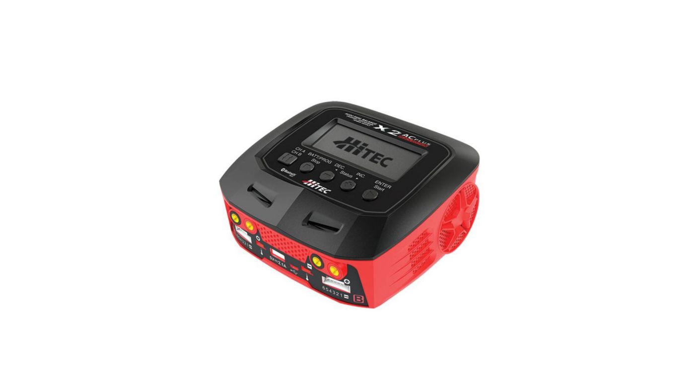 SN Hobbies - Hitec X2 AC Plus Black Edition Multi-Function AC/DC Charger