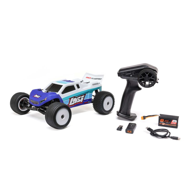 LOSI 1/18 Mini-T 2.0 V2 2WD Stadium Truck Brushless RTR, Blue