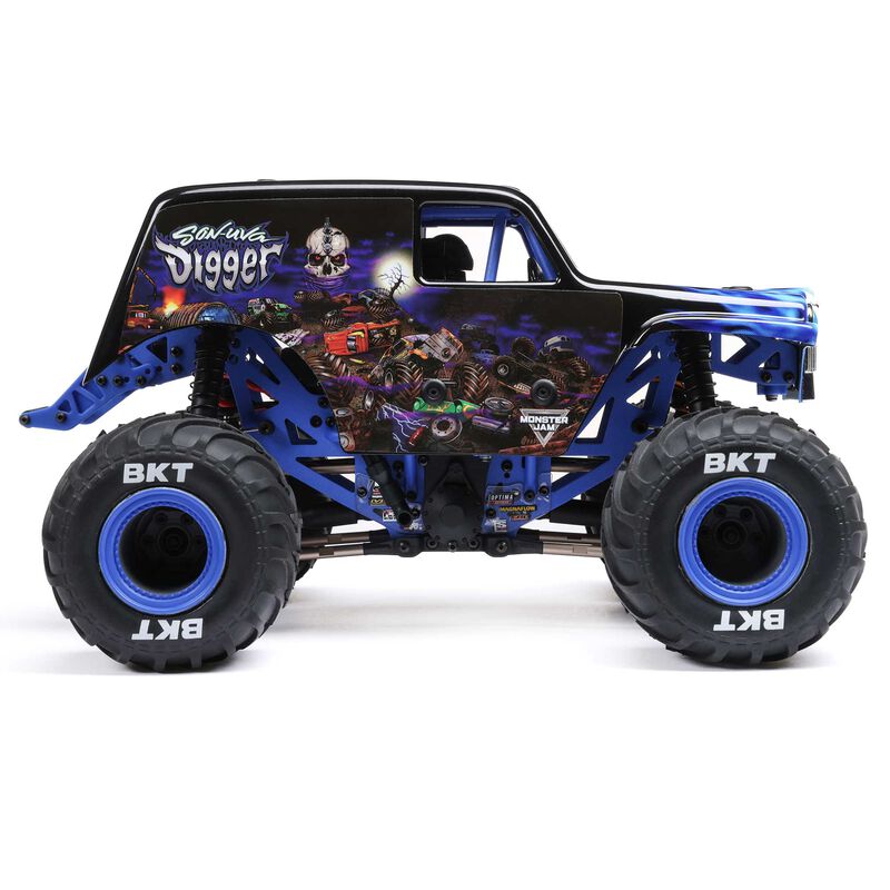 Losi 1/18 Mini LMT 4X4 Brushed Monster Truck RTR, Son-Uva Digger