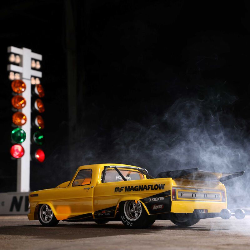 Losi 1/10 '68 Ford F100 22S 2WD No Prep Drag Truck Brushless RTR, Magnaflow