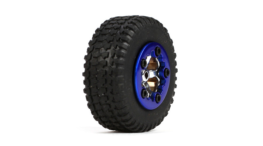 Tires, Mounted, Blue (4): Micro SCT