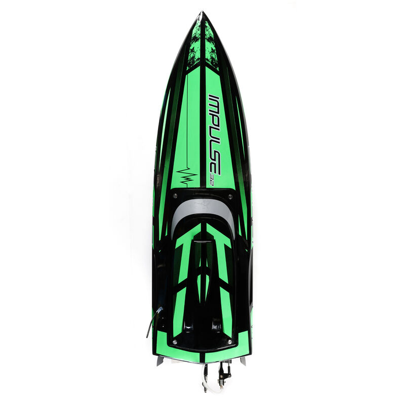 PRO BOAT Impulse 32" Brushless Deep-V RTR with Smart, Black/Green