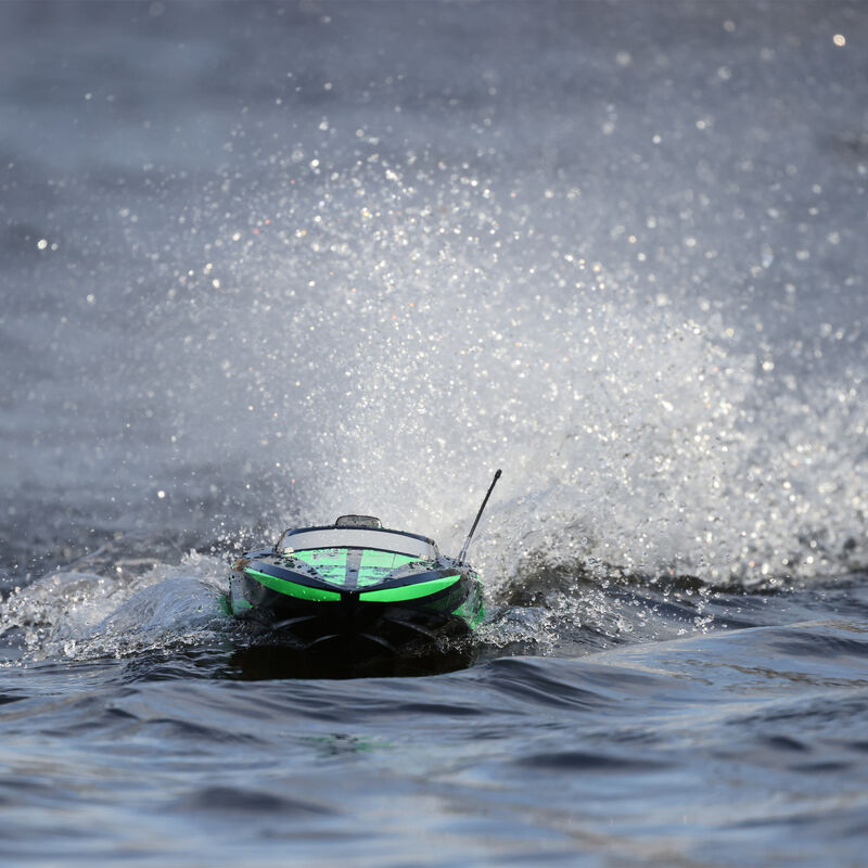 PRO BOAT Impulse 32" Brushless Deep-V RTR with Smart, Black/Green