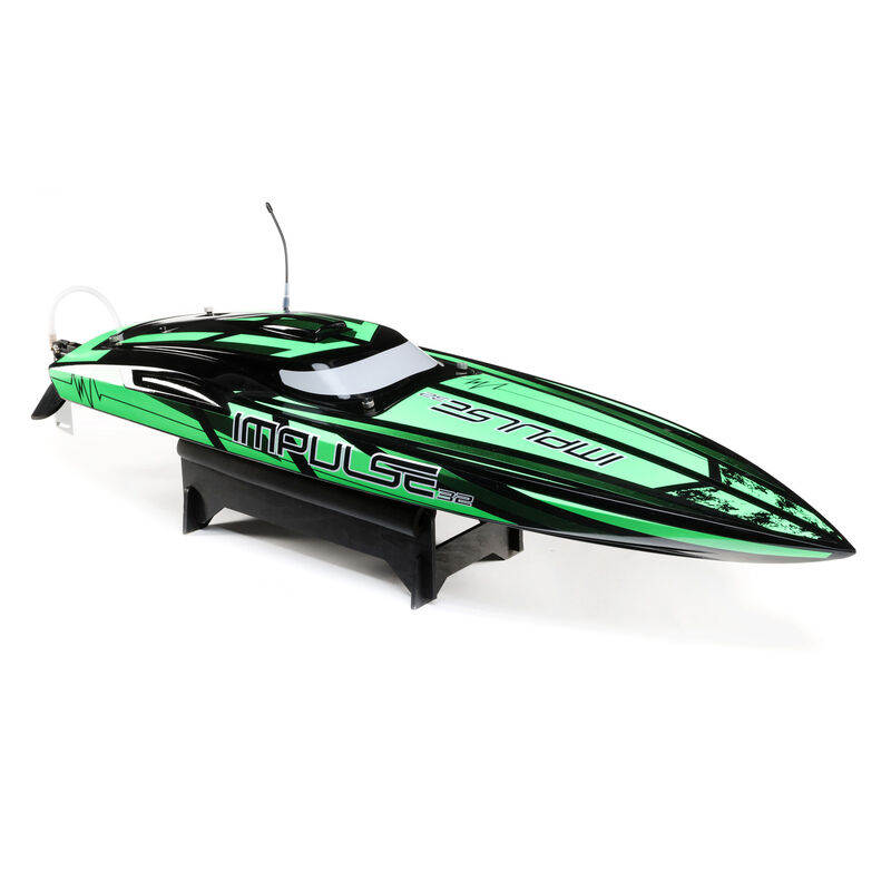 PRO BOAT Impulse 32" Brushless Deep-V RTR with Smart, Black/Green