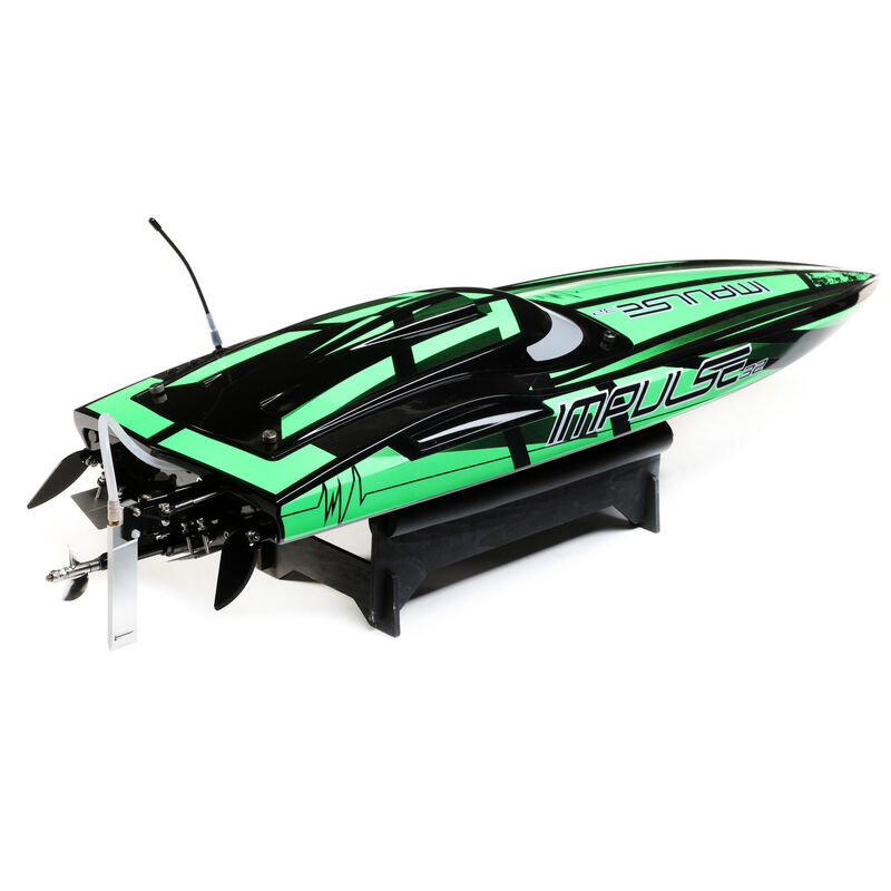 PRO BOAT Impulse 32" Brushless Deep-V RTR with Smart, Black/Green