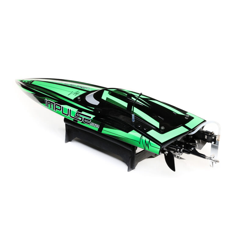 PRO BOAT Impulse 32" Brushless Deep-V RTR with Smart, Black/Green