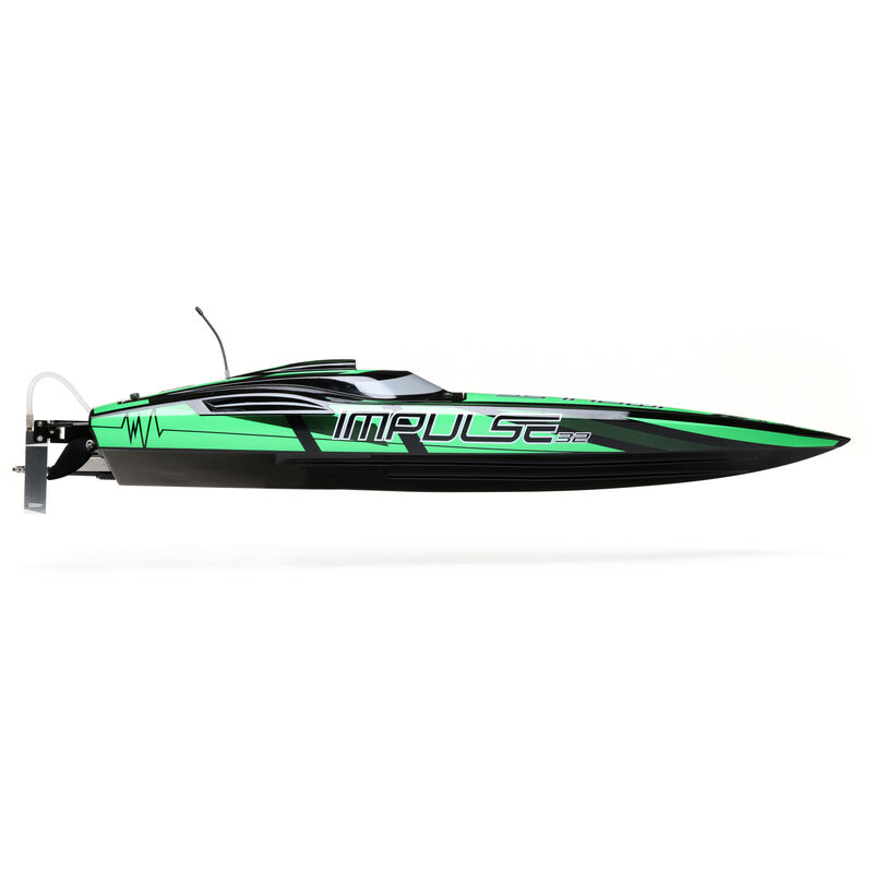 PRO BOAT Impulse 32" Brushless Deep-V RTR with Smart, Black/Green