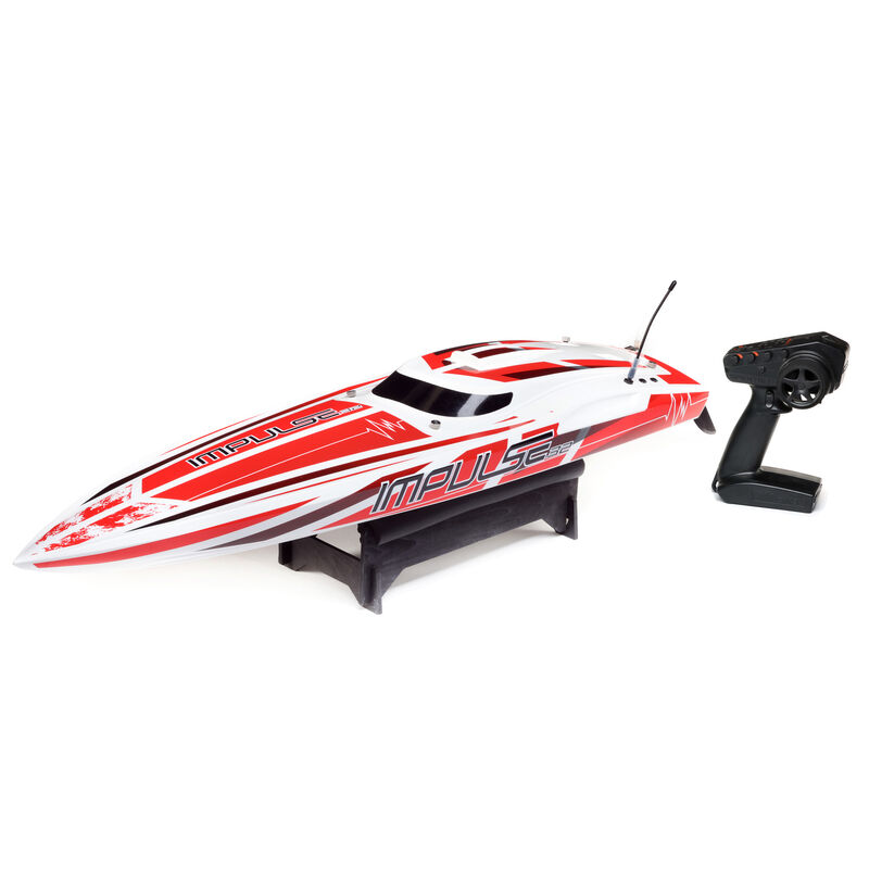 Pro Boat Impulse 32" Brushless Deep-V RTR with Smart, White/Red