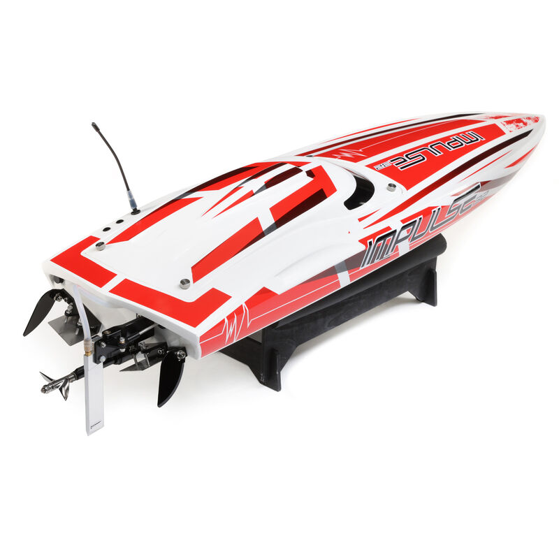 Pro Boat Impulse 32" Brushless Deep-V RTR with Smart, White/Red