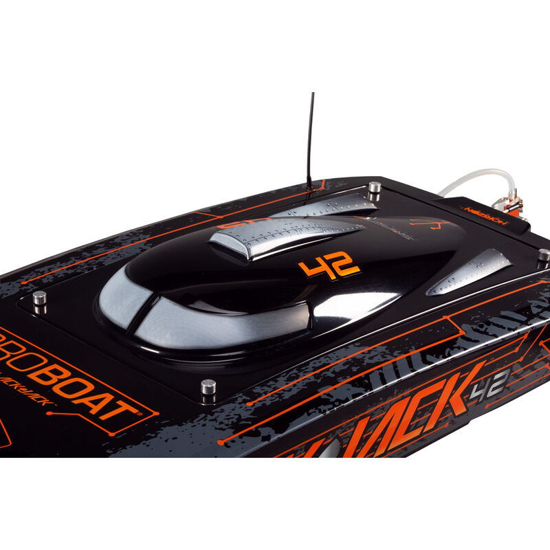 Proboat Blackjack 42" 8S Brushless Catamaran RTR: Black/Orange
