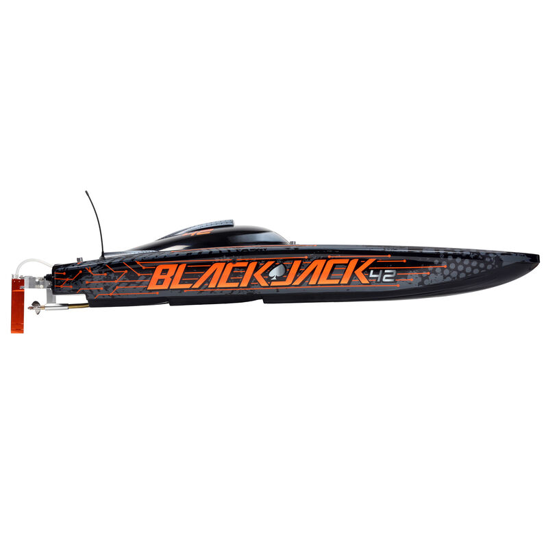 Proboat Blackjack 42" 8S Brushless Catamaran RTR: Black/Orange