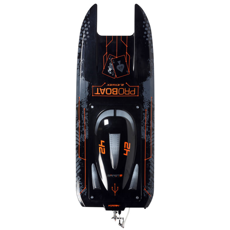 Proboat Blackjack 42" 8S Brushless Catamaran RTR: Black/Orange