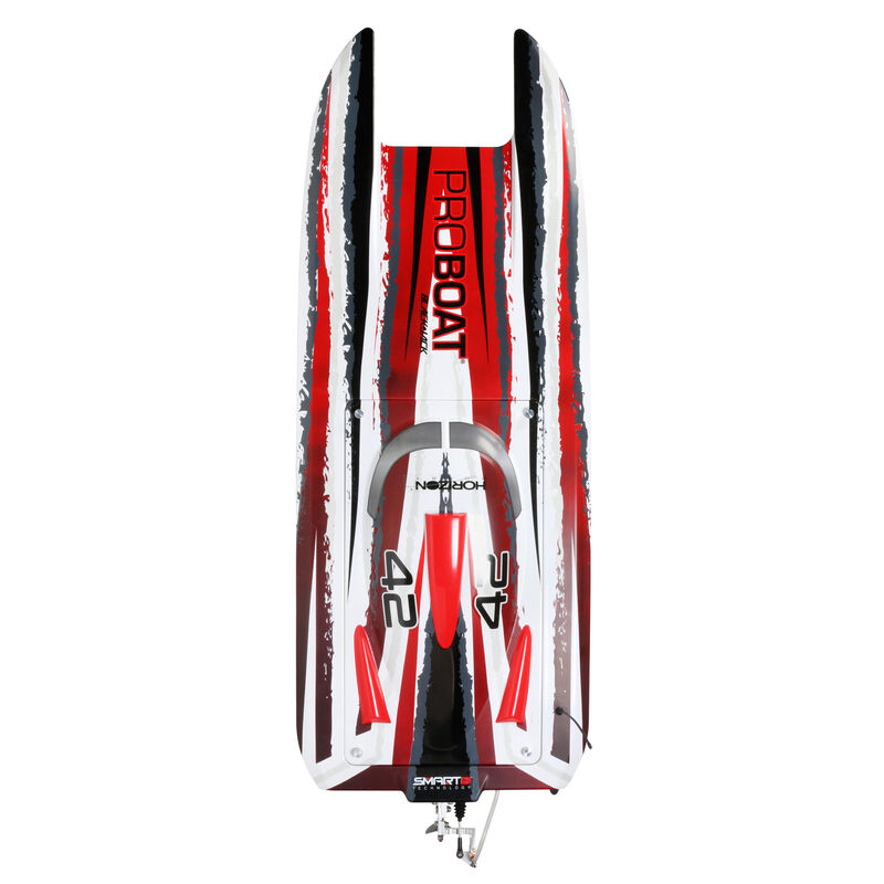 PROBOAT Blackjack 42" 8S Brushless Catamaran RTR: White/Red