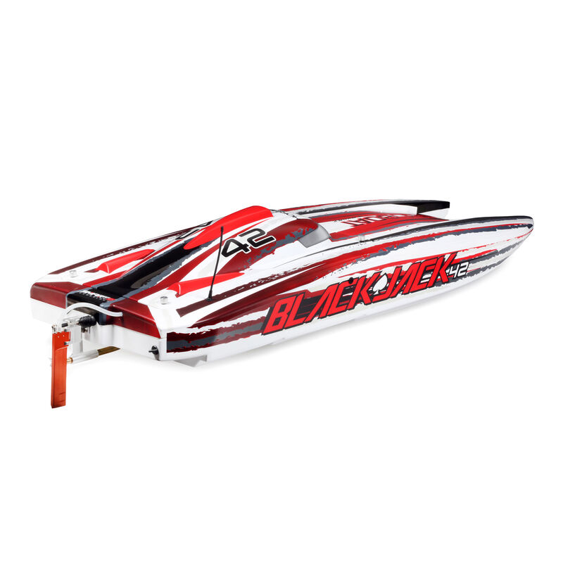 PROBOAT Blackjack 42" 8S Brushless Catamaran RTR: White/Red
