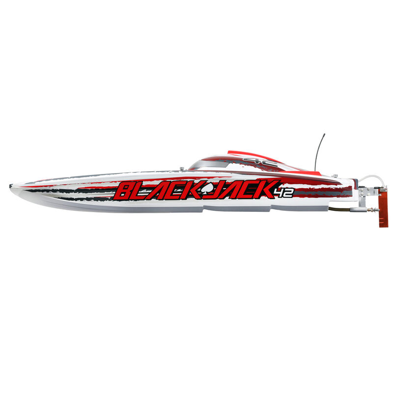 PROBOAT Blackjack 42" 8S Brushless Catamaran RTR: White/Red