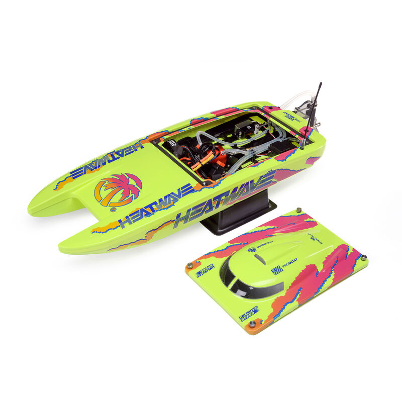 PROBOAT Blackjack 24" V2 Catamaran Brushless: RTR, Heat Wave Visual
