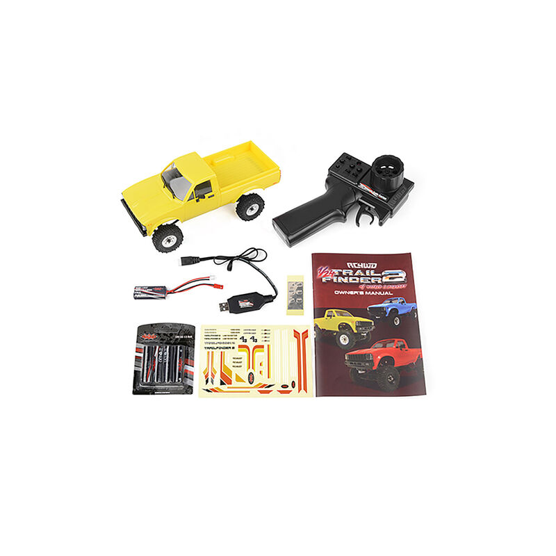 RC4WD 1/24 Trail Finder 2 RTR with Mojave II Hard Body, Yellow