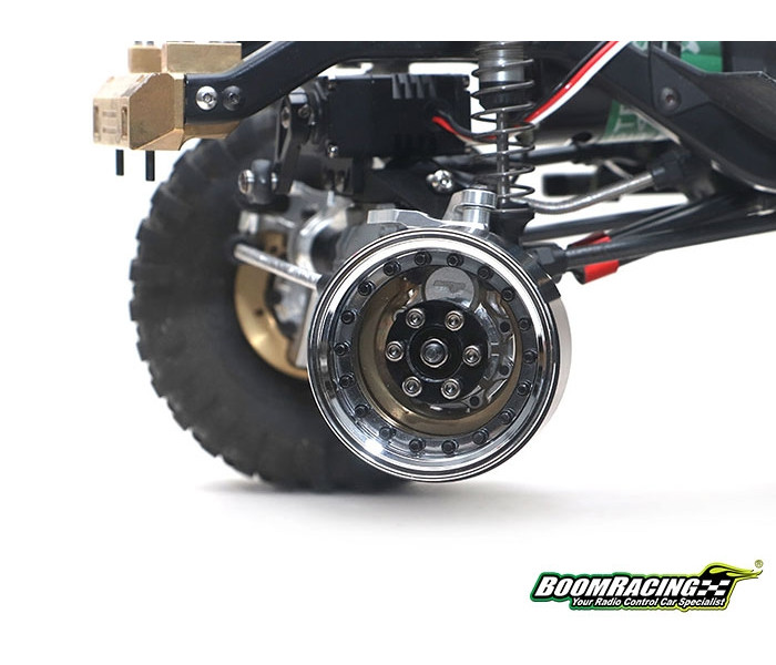 Boom Racing ProBuild™ 1.9" SV5 Adjustable Offset Aluminum Beadlock Wheels (2) Chrome/Bronze