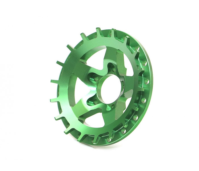 Boom Racing ProBuild™ 1.9" SS5 Adjustable Offset Aluminum Beadlock Wheels (2) Matte Black/Green