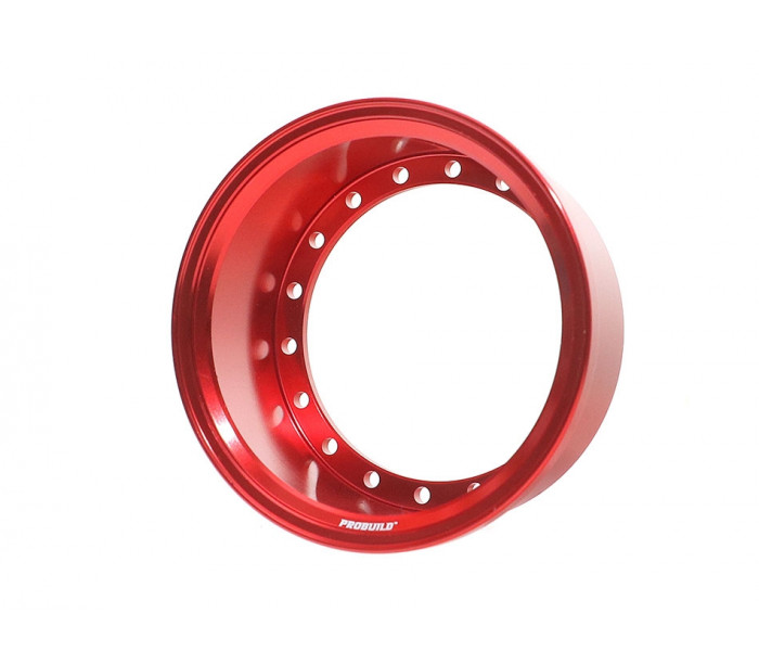 Boom Racing ProBuild™ 1.9" SS5 Adjustable Offset Aluminum Beadlock Wheels (2) Red/Matte Black