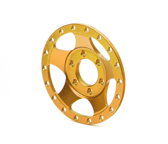 Boom Racing ProBuild™ 1.9" SV5 Adjustable Offset Aluminum Beadlock Wheels (2) Matte Black/Gold