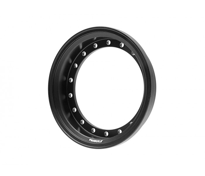 Boom Racing ProBuild™ 1.9" SV5 Adjustable Offset Aluminum Beadlock Wheels (2) Matte Black/Gold