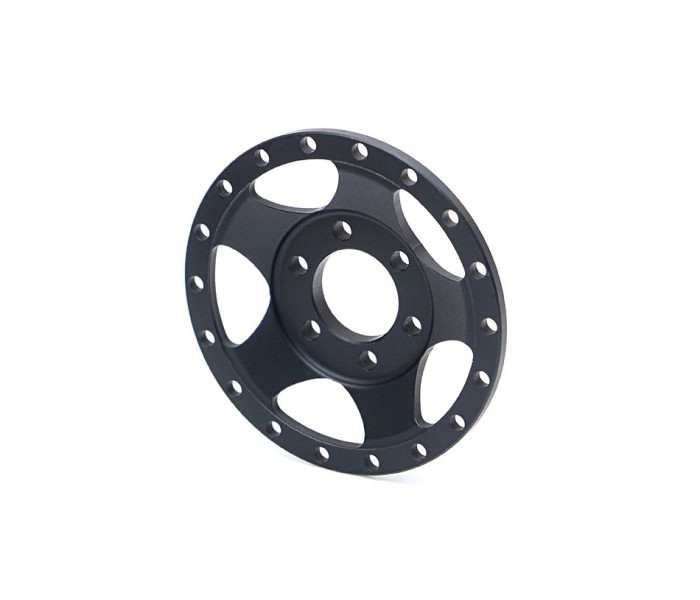 Boom Racing ProBuild™ 1.9" SV5 Adjustable Offset Aluminum Beadlock Wheels (2) Raw Silver/Matte Black