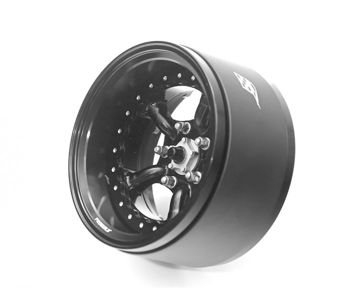Boom Racing ProBuild™ 1.9" Spectre Adjustable Offset Aluminum Beadlock Wheels (2) Black/Black