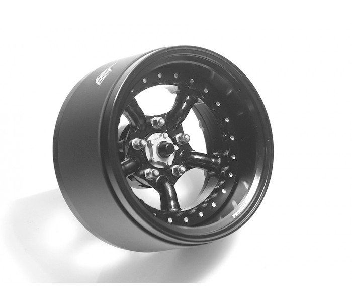 Boom Racing ProBuild™ 1.9" Spectre Adjustable Offset Aluminum Beadlock Wheels (2) Black/Black