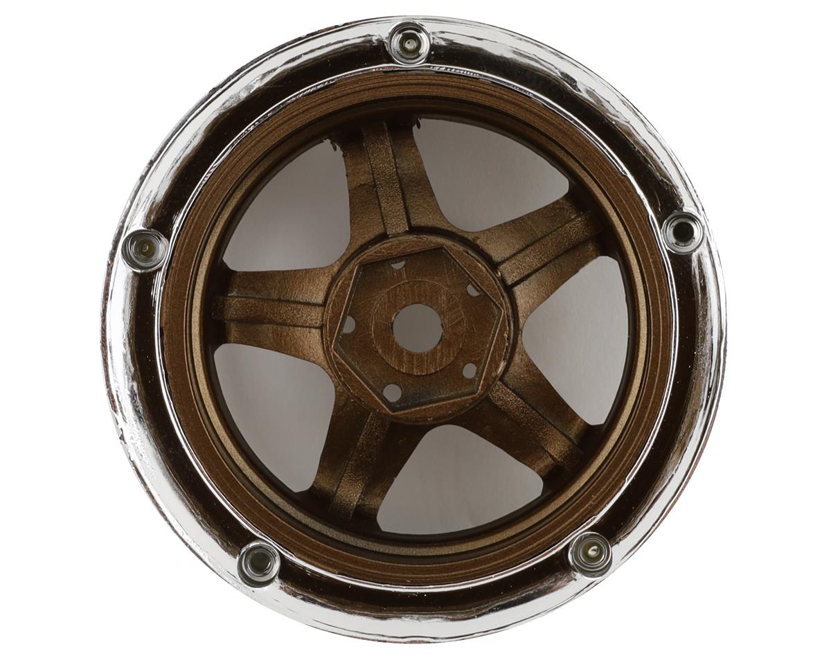 DS Racing Drift Element 5 Spoke Drift Wheels (Bronze & Chrome) (2) (Adjustable Offset) w/12mm Hex